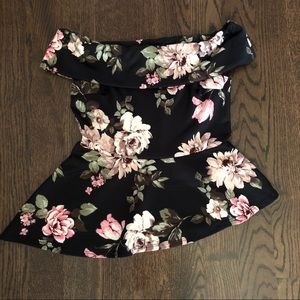 Charlotte Russe off shoulder floral top